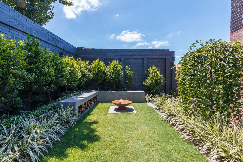 Lawn and outdoor living area